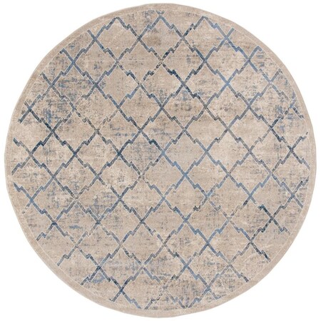 Safavieh 10 x 10 ft. Brentwood Power Loomed Round Area Rug; Light Grey & Blue BNT809G-10R